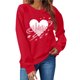 thumbnail image 4 of TaTaai Ladies Valentines Graphic Sweatshirt Long Sleeve Crewneck Casual Athletic Pullover Holiday Print Loose Fit Top Gift, 4 of 7