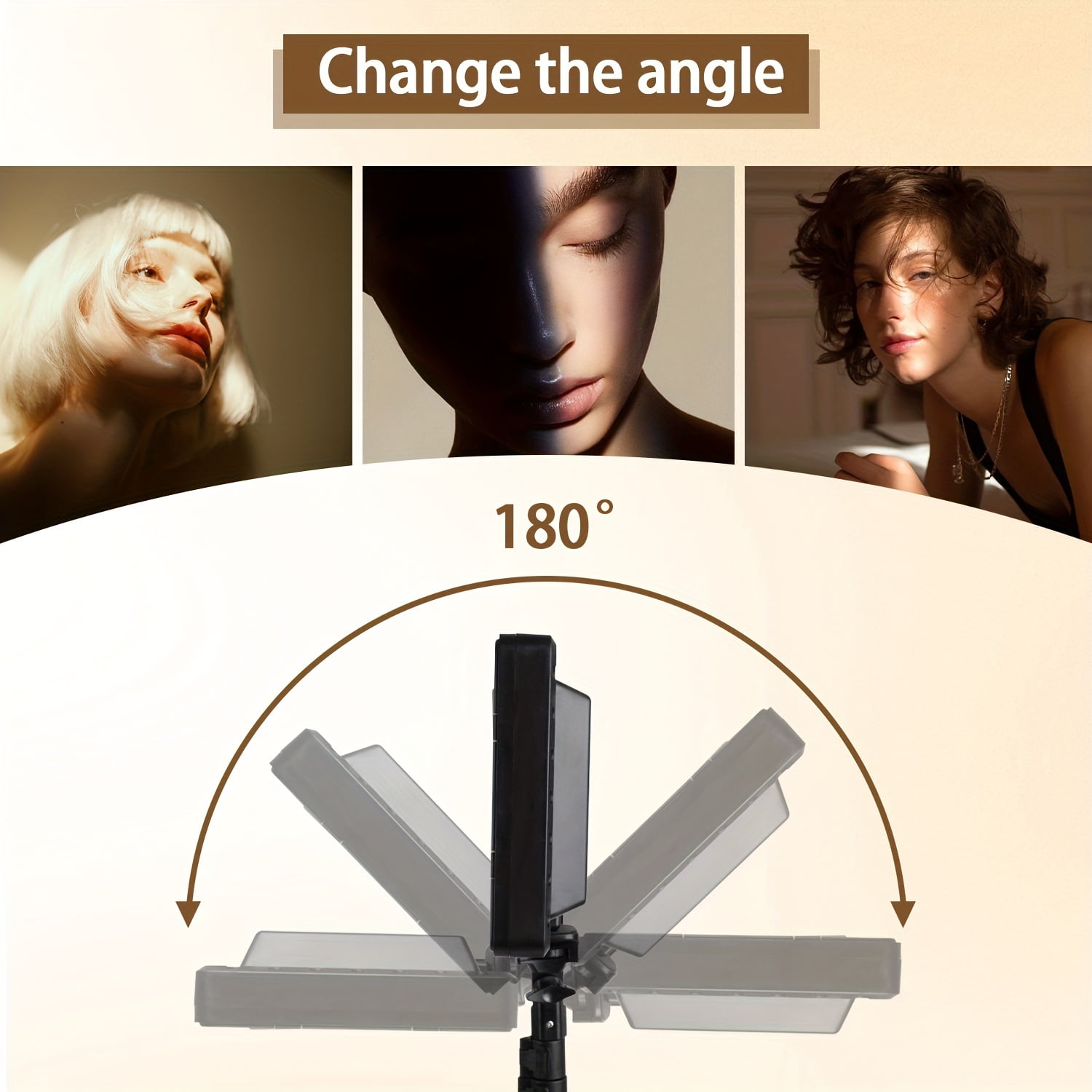 ZOMEI LED Video Light Stand Kit: 2800k-6500K CRI 96+ Dimmable Light with Phone Clip and Barn Door With 63inch/1.6m light stand for studio photography Shooting