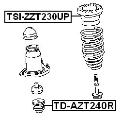 TSI-ZZT230UP Genuine Febest Upper Spring Mount 48257-32080 48257-05010 