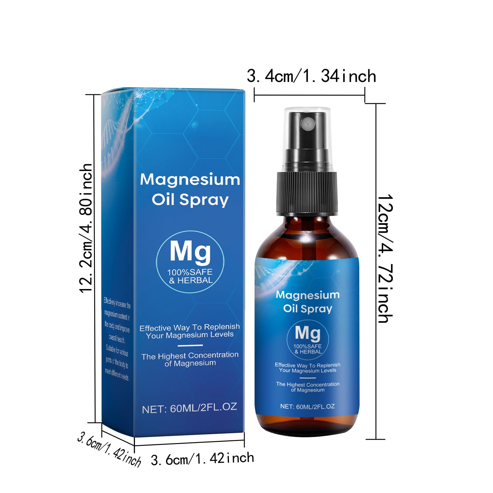 Alvantor Magnesium Oil Spray for Deep Sleep, Muscle Relaxation & Cramp Relief, Easy to Absorb Topical Spray, 2fl.oz