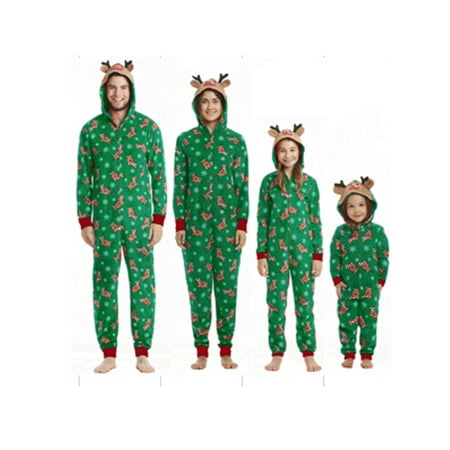 

Diconna Christmas Long Sleeve Cartoon Print Hooded Jumpsuit Casual Loungewear Baby 6M