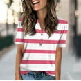 thumbnail image 2 of NAMTYQX Womens Graphic T Shirts Ladies Tops Cool Casual Short Sleeve Shirts for Women Trendy Summer Hot Pink Size L, 2 of 5