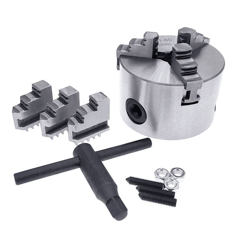 Mini Lathe Chuck 100mm Spindle Bore 32mm SANOU 3 Jaw Lathe Self ...