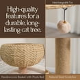 thumbnail image 4 of PetPals 29"H 2-Lvl Cat Tree with Handwoven Basket Beds, Sisal Scratching Post, Washable Cushion, 4 of 7