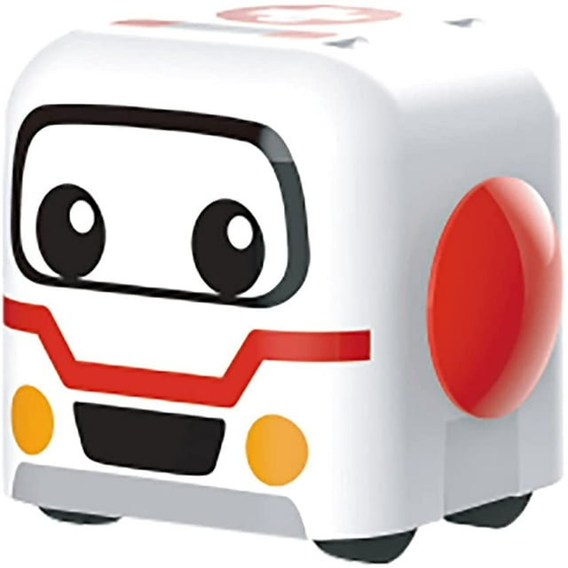 Cube Fidget Toy, Cute Fang-Bao Gyro-Inertia Rotation Sensory Fidget Toy, Fingertip Gliding Q Car Fidgets, Fun Cartoon Cube Gadget Play Toy, Early Education Learning Toys for Kids Children (White)