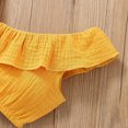 thumbnail image 2 of Vedolay Girl Shorts Tracksuit Girls Shorts Clothing Sets Kids Summer Fun Cute Clothes Birthday Party Outfit,Yellow 12-18 Months, 2 of 5