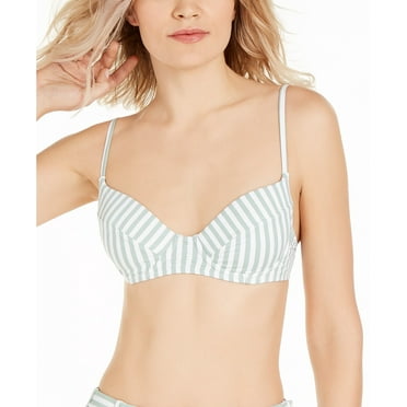 WeWoreWhat JADEITE Striped Lydia Underwire Bikini Swim Top, US X-Large