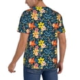 thumbnail image 2 of Fotbe Blue Floral Baseball Jersey Shirt for Men and Women, Casual Short Sleeves Button Down T-Shirt-XX-Large, 2 of 9