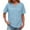 Blue, variant on XUNKUSGA Womens Tops Solid Color Cotton Linenn Going Out Tops Casual Short Sleeve V Neck T-Shirts for Women with Pockets Vintage Vacation Womens Blouses S-2XL Blue