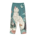 thumbnail image 7 of Fotbe Celestial Cat And Flowers Women's Pajama Pants,Sleepwear Pants,Pj Bottoms Drawstring And Pockets-Large, 7 of 7