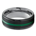 thumbnail image 2 of Gunmetal Wedding Ring,Black Tungsten Ring,Green Tungsten Ring,8mm Wedding Ring,Anniversary, 2 of 4