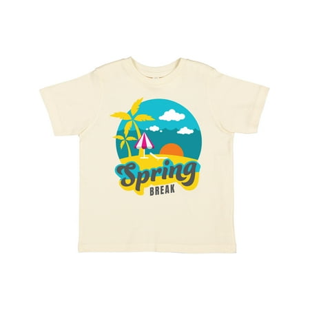 

Inktastic Spring Break with Beach and Palm Trees Gift Toddler Boy or Toddler Girl T-Shirt