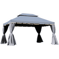 thumbnail image 1 of Outsunny Pavillon de Terrasse Extérieur 13 Pieds x 10 Pieds avec Auvent, Gris, 1 of 10