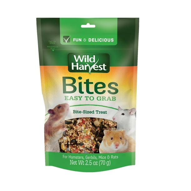 Wild Harvest Bites 2.5 Ounces, BiteSized Treats for Pet Hamsters, Gerbils, Mice and Rats