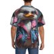 thumbnail image 3 of Balery Lady Duck Camisa Casual de Manga Corta con Botones para Hombre, Texturizada, Estilo Cubano, para Playa, Verano-4X-Large, 3 of 5
