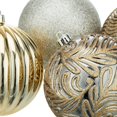 Holiday Time Shatterproof Ornaments, 9Count, Gold Silver Zinc