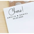 thumbnail image 3 of Printtoo Personalized Blue Self Inking Cheers Wedding Favor Stamp Custom Rubber Stamper-68 x 30 mm, 3 of 6
