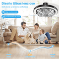 thumbnail image 5 of Ventilador De Luz Con Mando A Distancia  Lab.G, Negro, 5 of 5