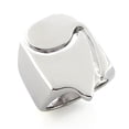 thumbnail image 1 of Alamode LO192-9 Femmes Rhodium Bague en Métal Blanc Sans Pierre en Aucune Pierre - Taille 9, 1 of 1