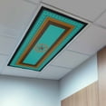 thumbnail image 2 of 4 Pack Village Stars Fluorescent Light Covers for Ceiling Lights Turquoise Western Texas Star Wheat Ears Magnetic Ceiling Light Covers Overhead Light Filters for Office Classroom Home, 2 of 9