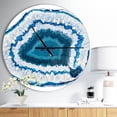 thumbnail image 2 of DesignArt Blue Agate Crystal Large Wall Clock, 2 of 2