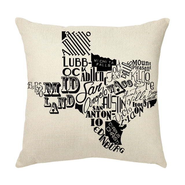 Up to 65% Off SMihono Independence Day Pillowcase Cartoon Style Linen Digital Printing Pillowcase