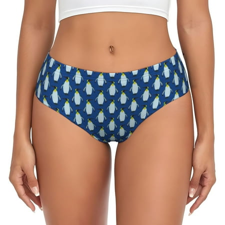 Womens Underwear - Beautiful King Penguin No Show Seamless Underwear for Women  Soft Stretch Womens Panties  Hipster Ladies Panties Bikini Underwear Briefs