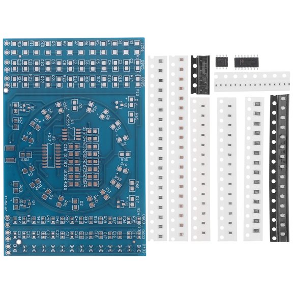 LOLIPPYY Electronic Soldering Practice Kit with 9x6x0.1cm Rectangular PCB for Soldering Training, Projects, and Component Practice