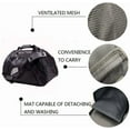 thumbnail image 3 of Pet Travel Carrier Portable Bag for Cats, Dogs, Kittens or Puppies, Collapsible, Durable, Airline Approved, Travel Friendly, Large Size, 21"L x 10"W x16"H, Black, 3 of 4
