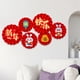 thumbnail image 5 of Decoración china tradicional Perfecl Abanico de flores de papel Rojo Creativo DIY, 5 of 8