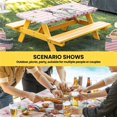 thumbnail image 6 of Spring Table Cloths for 3 Foot Rectangle Tables, Bicycles Leaves Butterfly Flowers Pink Buffalo Plaid Patio Waterproof Elastic Fitted Tablecloths, Washable Rectangular Table Cover for Camping, 6 of 8
