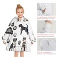 thumbnail image 6 of Schnauzer Dogs Blanket Hoodies for Kids 6-13YR Oversize Wearable Blanket Hoodies for Boys Girls Teens, 6 of 7