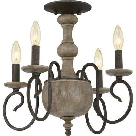 

Quoizel CS1718RK Castile 4 Light 18 inch Rustic Black Semi-Flush Mount Ceiling Light