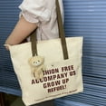 thumbnail image 2 of Lightweight Casual Versatile Shoulder Bag Fashionable Minimalist Letter Design Handbag Canvas Large Capacity Women's Tote Bag, 2 of 6