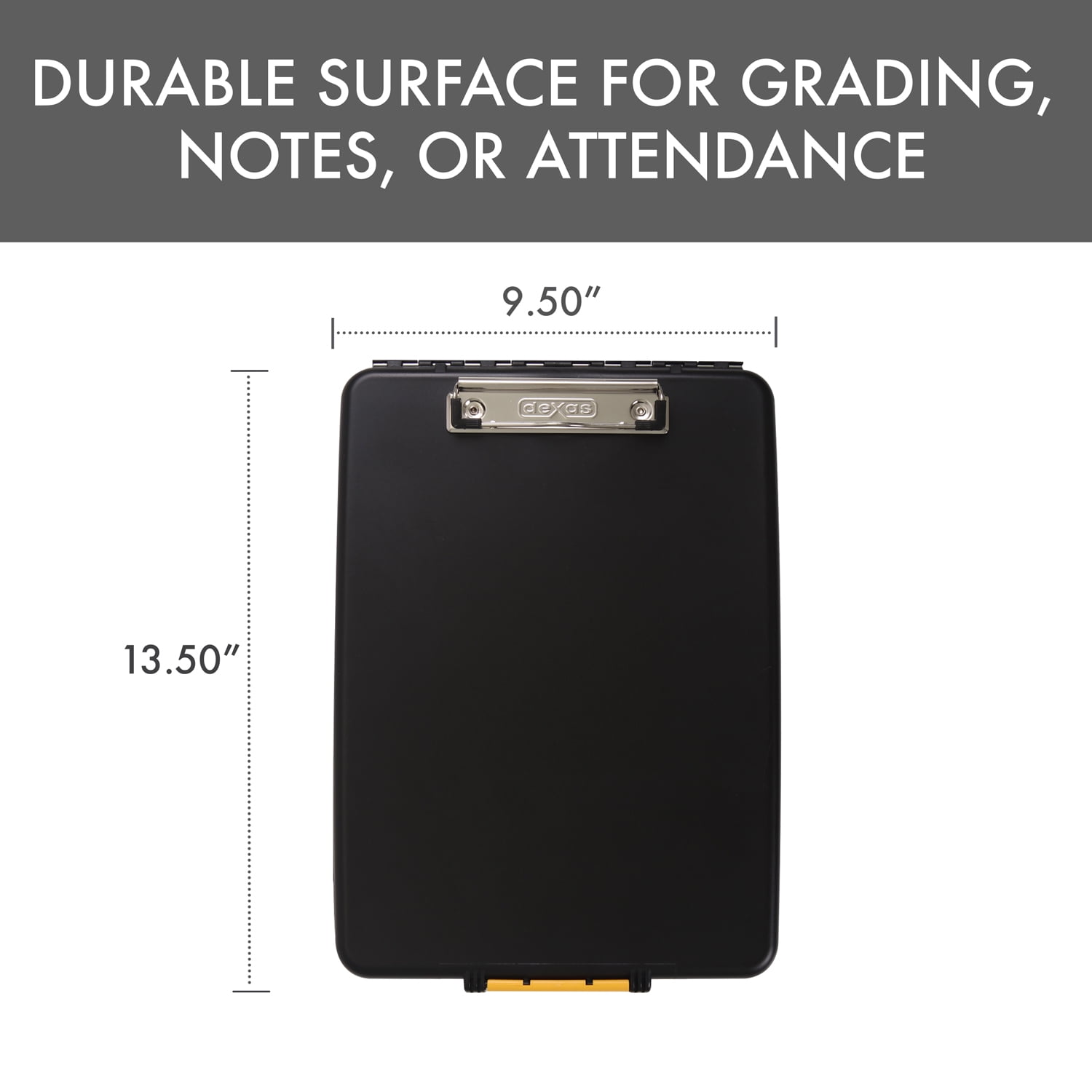 Dexas Slimcase Storage Clipboard, Set of Two, Black, 2 Piece