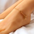 thumbnail image 3 of Girl Anklet Creative Sea Star Foot Pendse Hermosa joya de chicas jóvenes Accesorio de accesorios de accesorio de accesorios para decoración de vestimenta dorada Inevent AP009274-01, 3 of 7