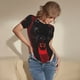 thumbnail image 3 of Balery Black Panther Red Background Body de cuello redondo de manga corta para mujer Tops de manga corta Tops básicos-XX-Large, 3 of 7