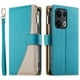 thumbnail image 1 of Funda cartera GANGXUN para OPPO Reno 13 Pro , cuero PU con tarjetero, cremallera, correa de mano, soporte y protección 732°, 1 of 6