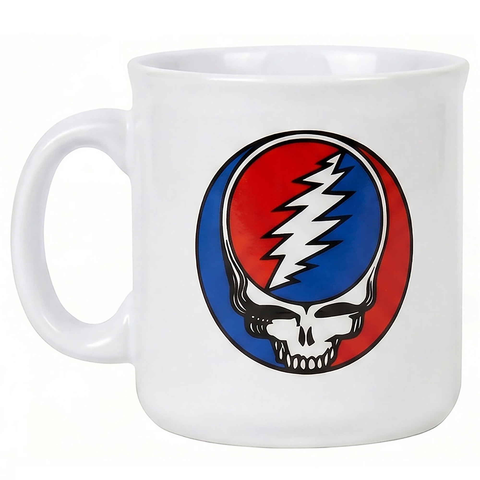 Pyramid America: Grateful Dead Skull Logo - 20oz Ceramic Camper Mug - Coffee & Tea Cup, Microwave-Dishwasher Safe, Rock Band Fan Collectible, Licensed