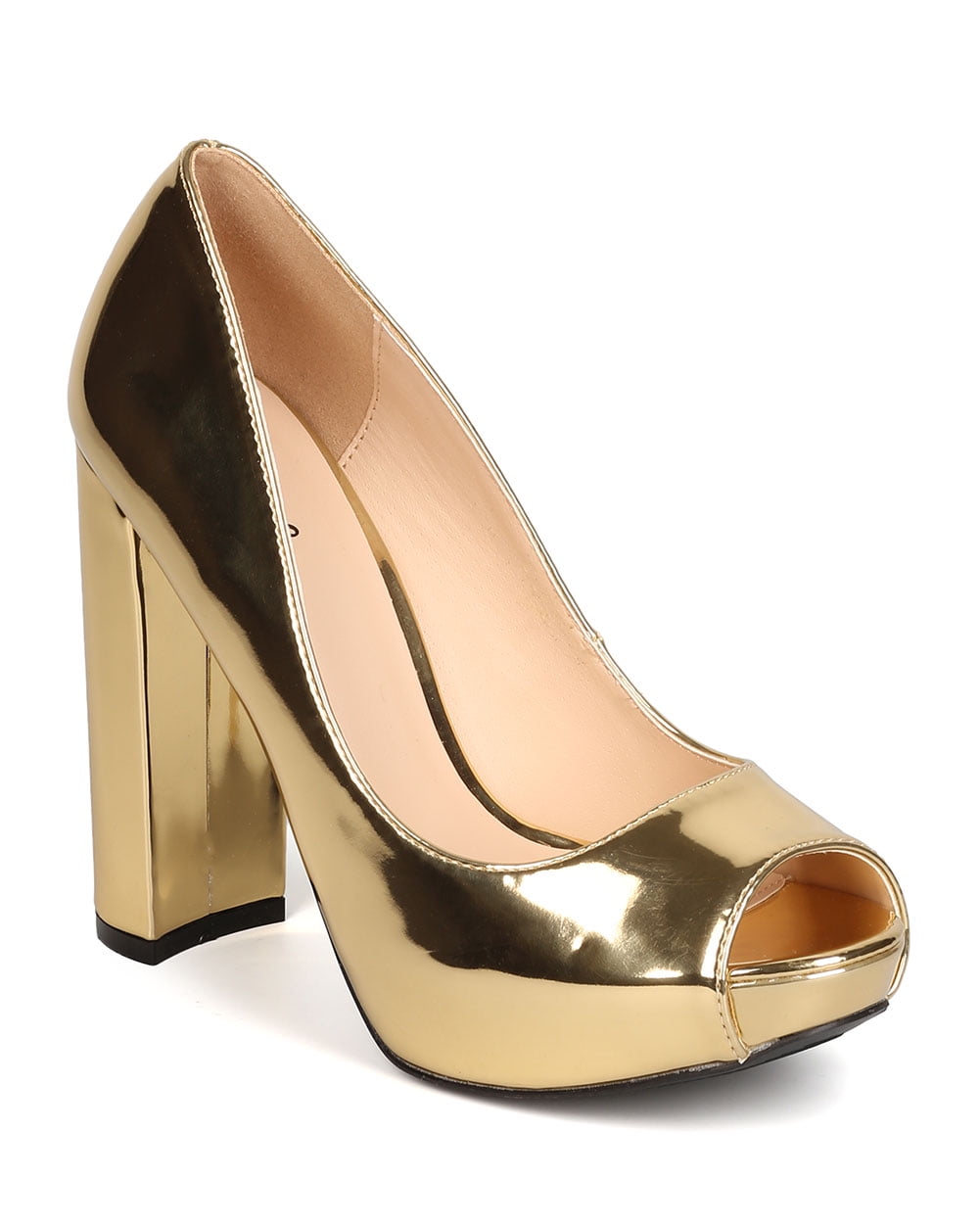 platform block heels closed toe