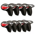 thumbnail image 1 of Naiovety Paquete de 9 fundas de hierro para palos de Golf, fundas impermeables para cabeza de madera, juego de mangas protectoras, Protector Golf Negro, 1 of 6