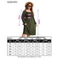 thumbnail image 6 of GymChoice Women's Plus Size Ruffle Long Sleeve Dress Square Neck High Waist Smocked Tunic Maxi Dress Maternity Dress, 6 of 9