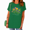 Green, variant on Women's Hopeful Soft Soul Color Watercolor Floral Wildflower Faith Scripture Short Sleeve Crewneck Red Tops