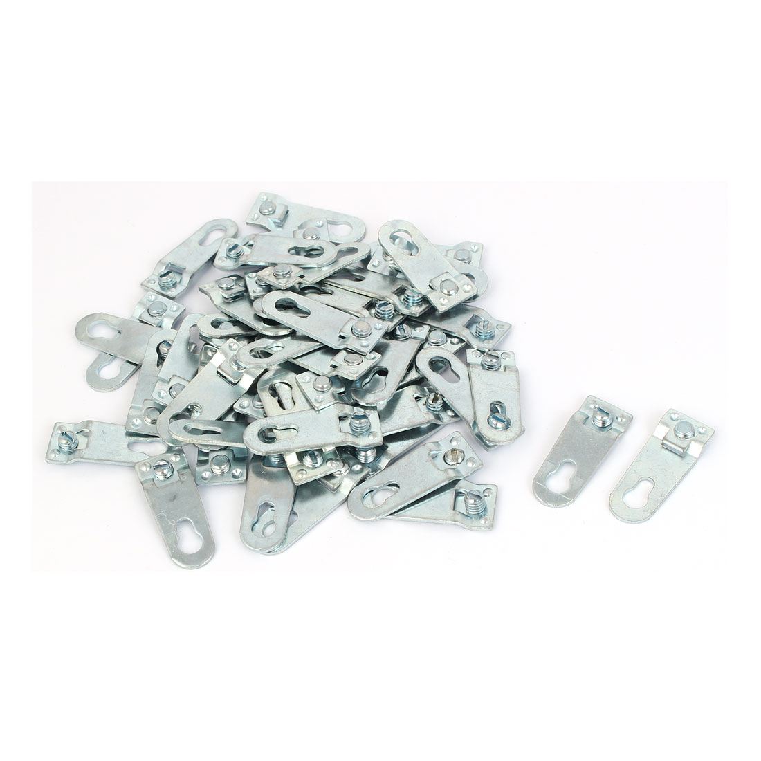 Uxcell 40mm x 15mm Metal Photo Picture Frame Hanging Brackets Hooks Hangers 50PCS