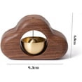 thumbnail image 3 of Cloud Shape Wooden Decorative Doorbell - Japanese Copper Doorbell Suction Door Wind Chimes Magnetic Doorbell Remind Windless Doorbell Home Decor Housewarming Shop Opening Gift (Walnut), 3 of 5