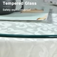 48 Inch Round Glass Table Top 1/3" Thick Ogee Edge Polish Clear Glass