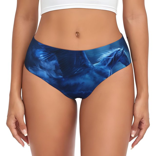Fotbe Pegasus Night Sky Calzones Estampados para Mujer – Ropa Interior de Algodón, Cómoda, Suave y Elástica-4X-Large