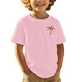thumbnail image 1 of NINGMENG Juniors Garçons Chemises & Hauts Imprimé Cocotier Col Rond Mignon Manches Courtes Décontracté Sport Confortable Chandail Tee-Shirts Mode Urbaine, Rose, 12-13 Ans, 1 of 4