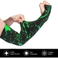 thumbnail image 3 of Glow In Dark Splatter Neon Sun Protection Arm Sleeves Thorn Proof Garden For Men Women,Sweatproof Sun, Black, 3 of 8