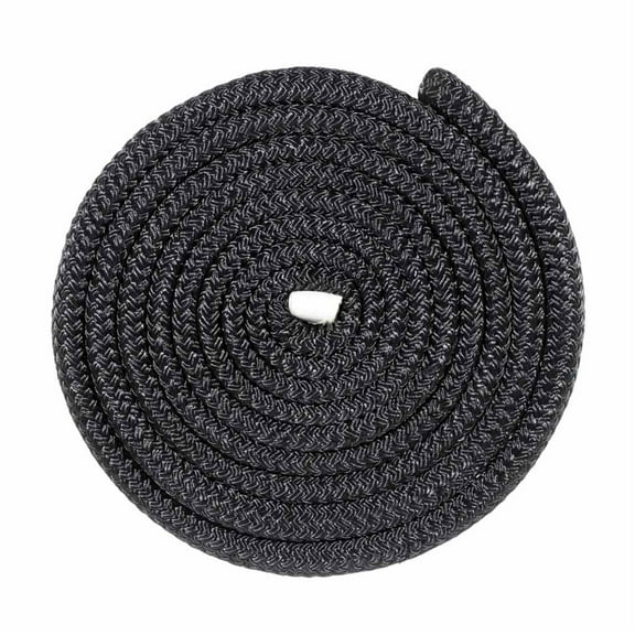 Golberg Double Braided Nylon Rope - 1/4, 3/8, 1/2 or 5/8 inch - 50 or 100 feet - Black
